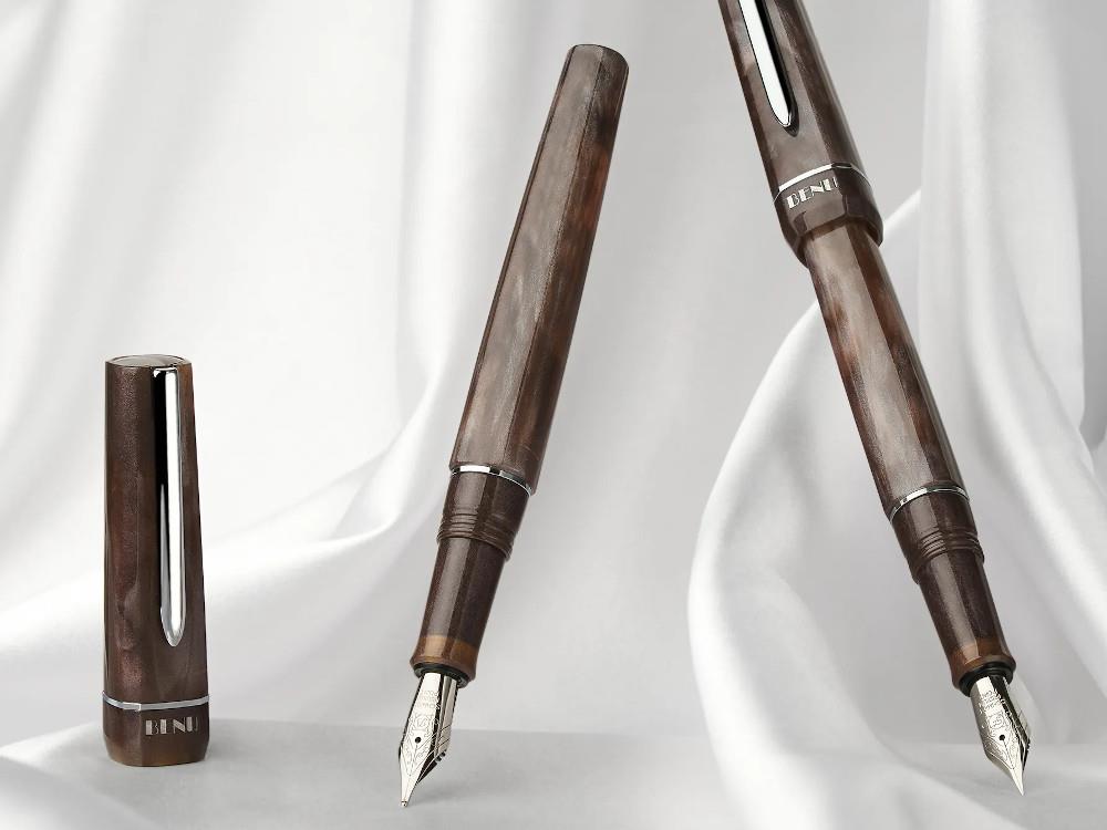 Pluma Estilográfica Benu Haute Satin, Resina, Gris, 11.2.2.5.0