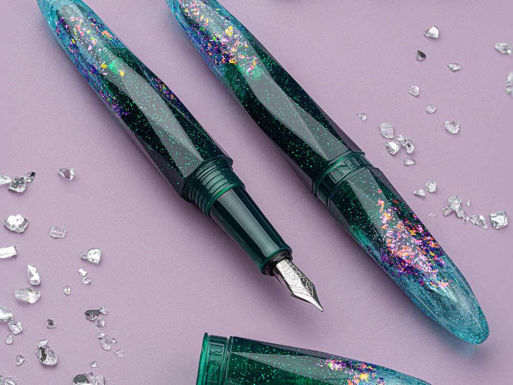 Pluma Estilográfica Benu Briolette Starlit Oasis, Verde, 17.2.14.5.0