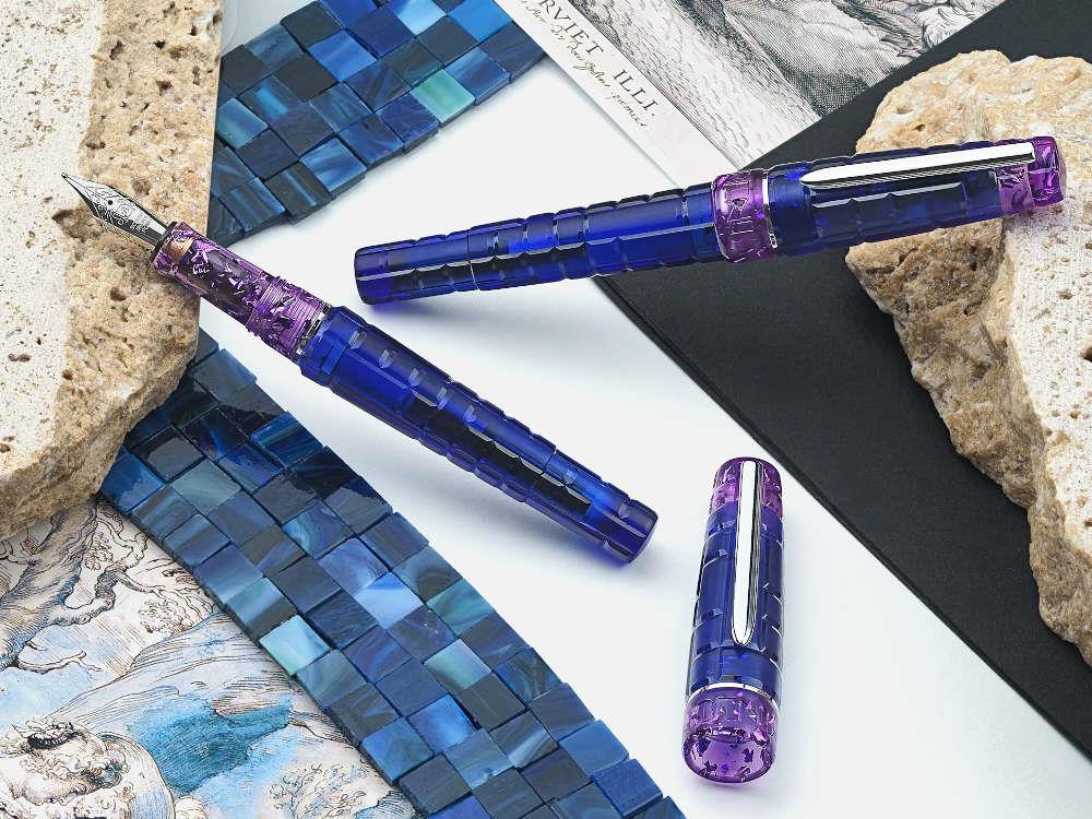 Pluma Estilográfica Benu Tessera Tanzanite, Resina, Morado, 25.2.2.5.0-S