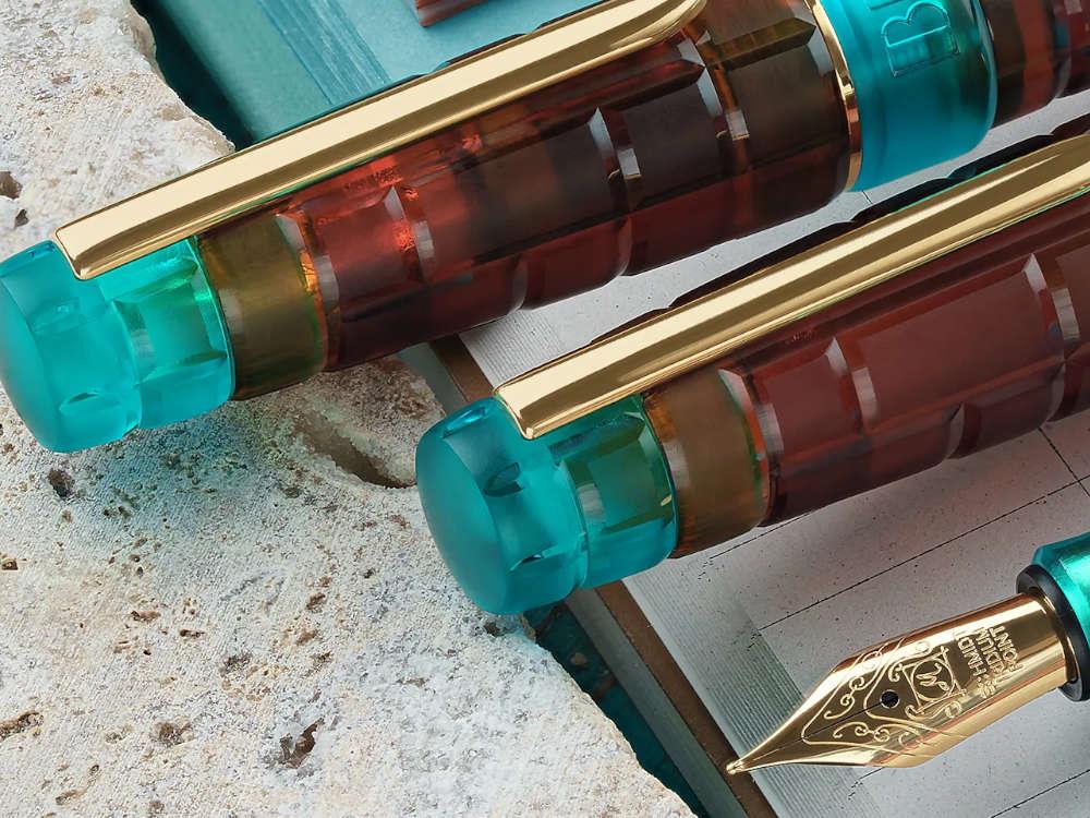 Pluma Estilográfica Benu Tessera Ribbon Turquoise, Ambar, 25.2.32.6.0