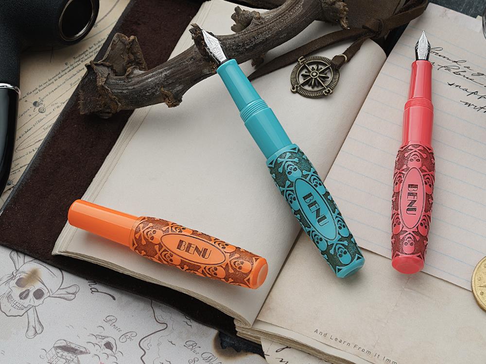 Set Pluma Estilográfica Benu Pixie Jolly Roger, Resina, Multicolor, PX05