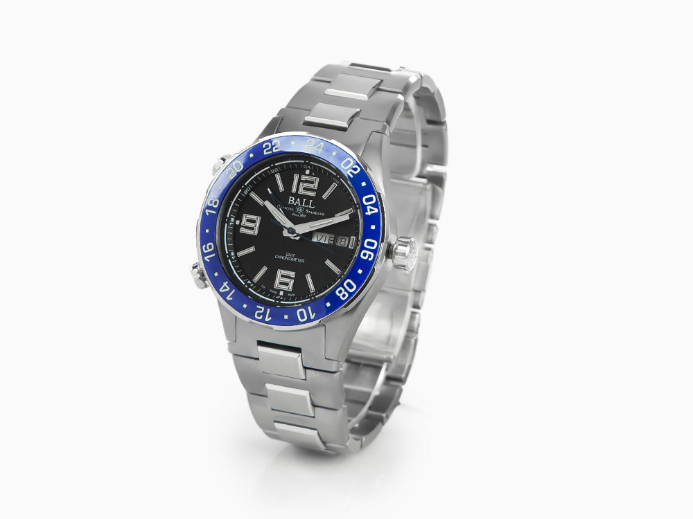 Reloj Automático Ball Roadmaster Marine GMT, Negro, 40 mm, E.L., DG3030B-S6CJ-BK