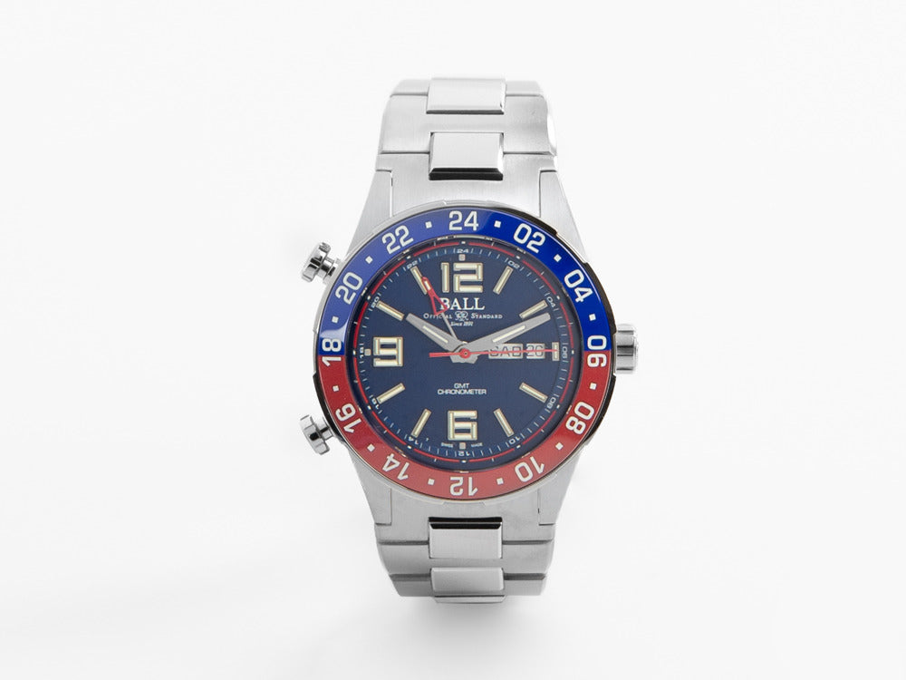 Reloj Automático Ball Roadmaster Pilot GMT, Azul, Ed. Limitada, DG3038A-S2C-BE