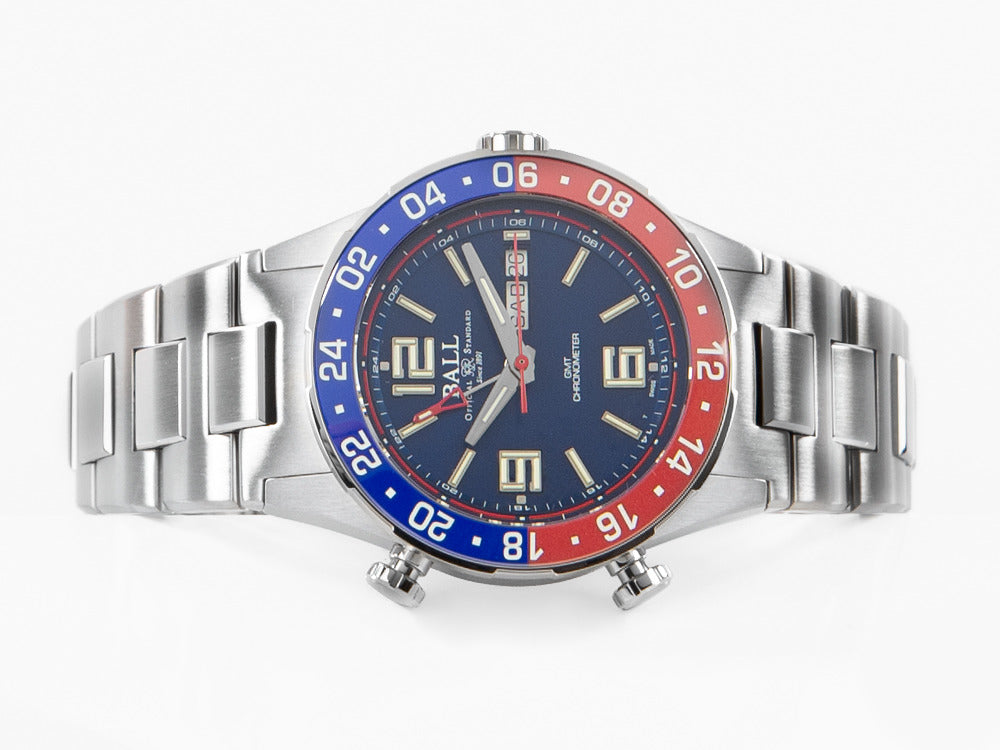 Reloj Automático Ball Roadmaster Pilot GMT, Azul, Ed. Limitada, DG3038A-S2C-BE