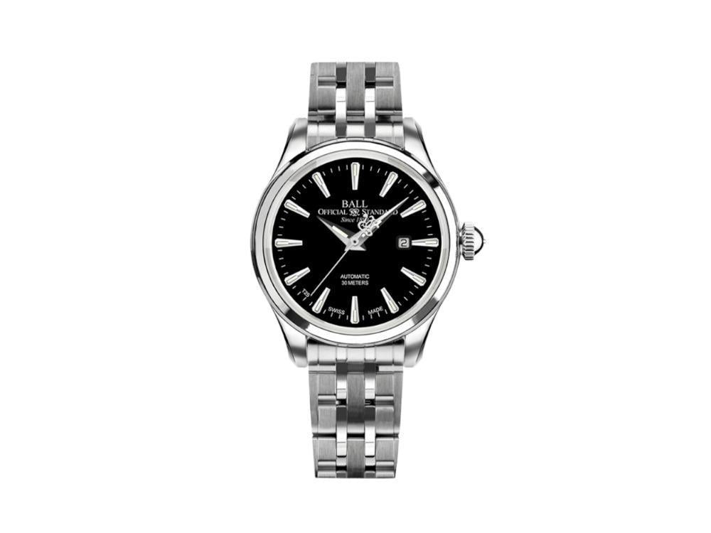 Reloj  Ball Trainmaster Eternity Ladies, Ball RR1104, Negro, Brazalete de acero