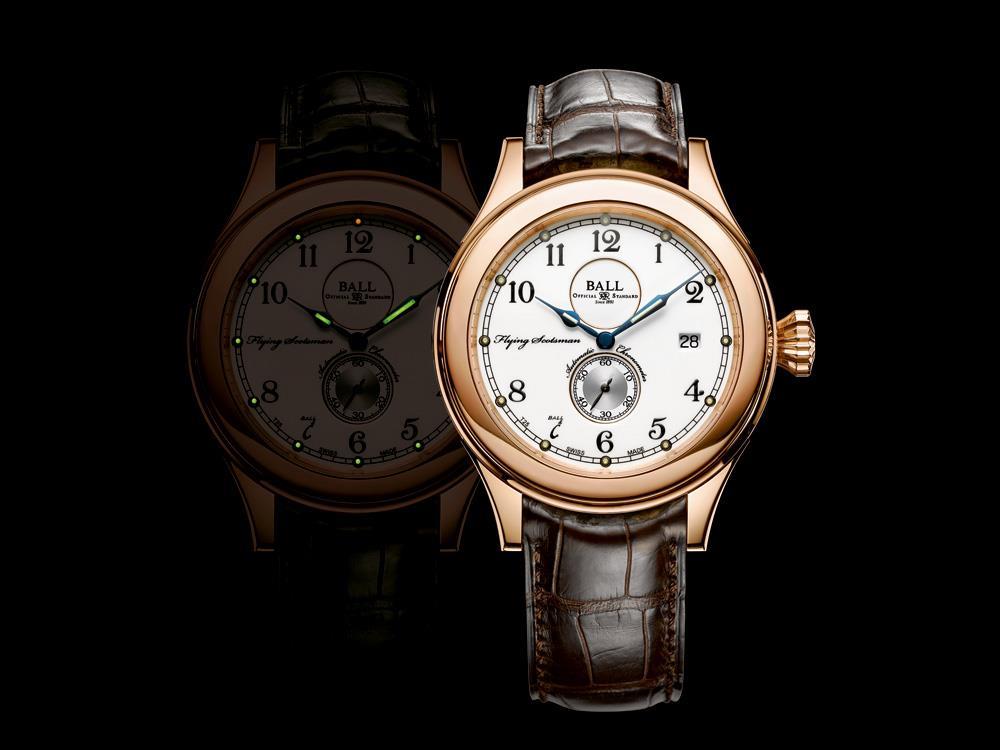 Reloj Ball Trainmaster Flying Scotsman, Correa de piel, Ed.Limitada, COSC