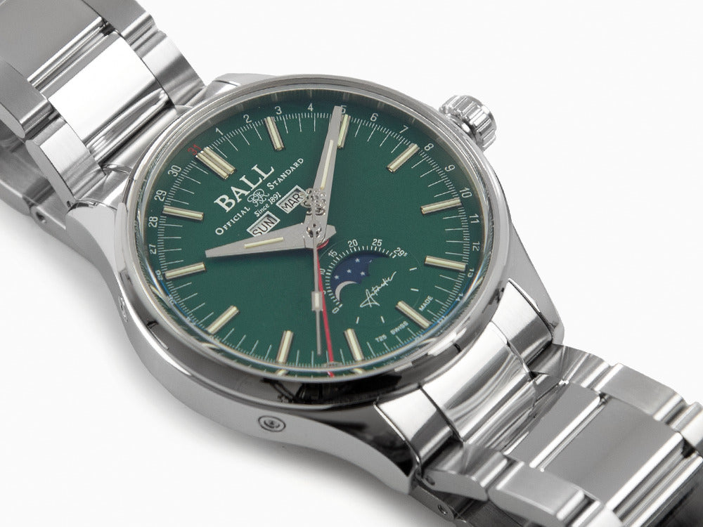 Reloj Automático Ball Engineer II Moon Calendar, Grün, 40mm, NM3016C-S1J-GR