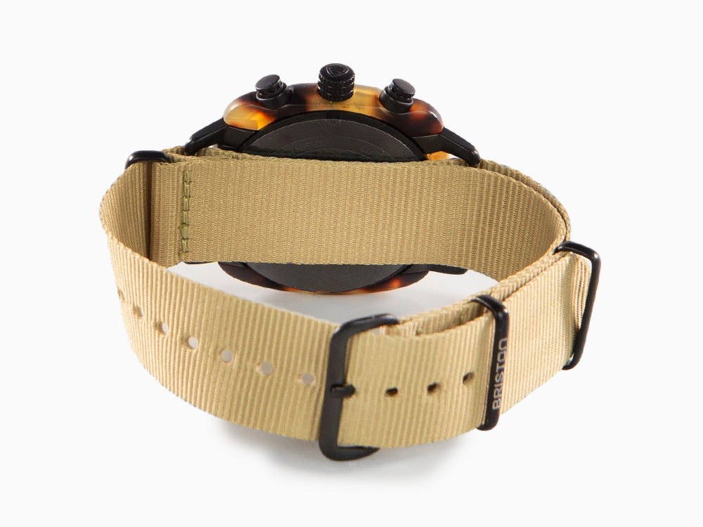 Reloj Briston Clubmaster Classic Safari, Negro, 40 mm, 14140.PBAM.TS.5.NK