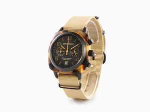 Reloj Briston Clubmaster Classic Safari, Negro, 40 mm, 14140.PBAM.TS.5.NK