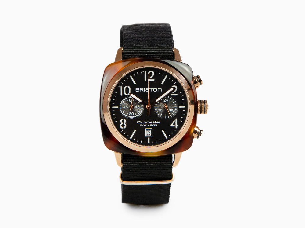 Reloj de Cuarzo Briston Clubmaster Classic, PVD, Negro, 40 mm, 14140.PRA.T.1.NB