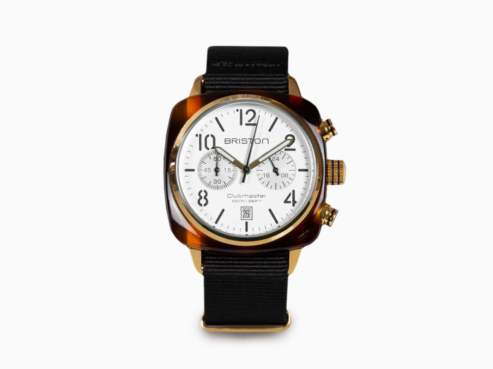 Reloj de Cuarzo Briston Clubmaster Classic, Blanco, 40 mm, 17140.PYA.T.2.NB