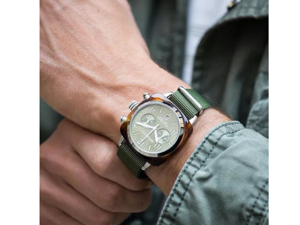 Reloj de Cuarzo Briston Clubmaster Classic, Verde, 40 mm, 19140.PRA.T.26.NOL