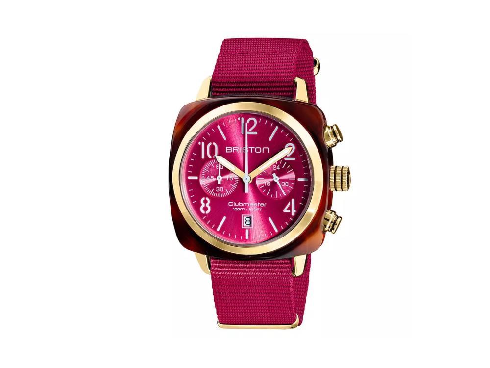 Reloj de Cuarzo Briston Clubmaster Classic, Rosa, 40 mm, 19140.PYA.T.28.NBER