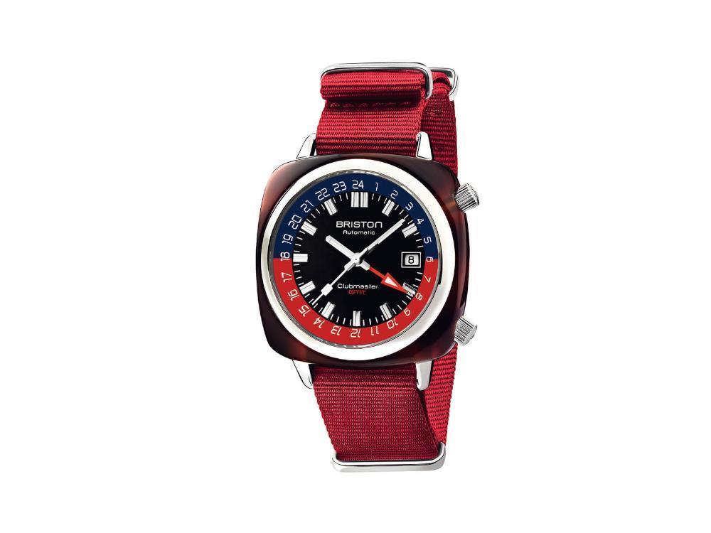 Reloj Automático Briston Clubmaster GMT Traveler, Rojo, 42 mm, 19842.SA.T.P.NR