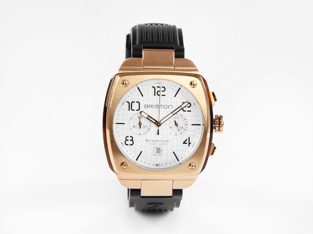 Reloj de Cuarzo Briston Streamliner Urban, PVD, Blanco, 42 mm, 22142.SPRG.T.2.RB