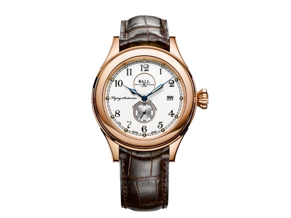 Reloj Ball Trainmaster Flying Scotsman, Correa de piel, Ed.Limitada, COSC