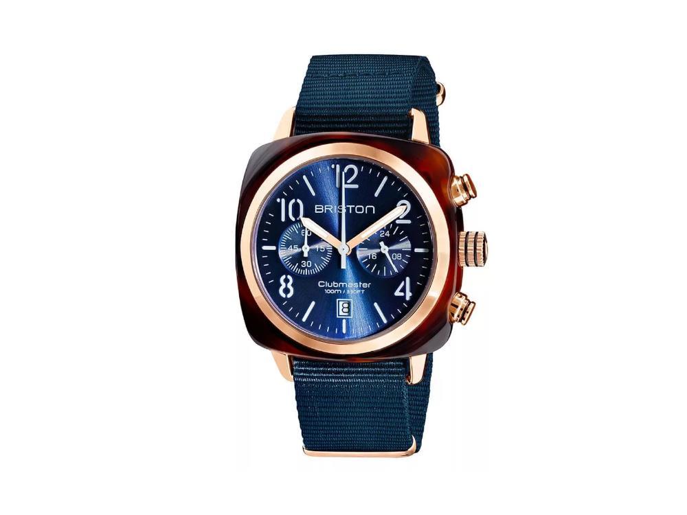Reloj de Cuarzo Briston Clubmaster Classic, Azul, 40 mm, 19140.PRA.T.33.NMB