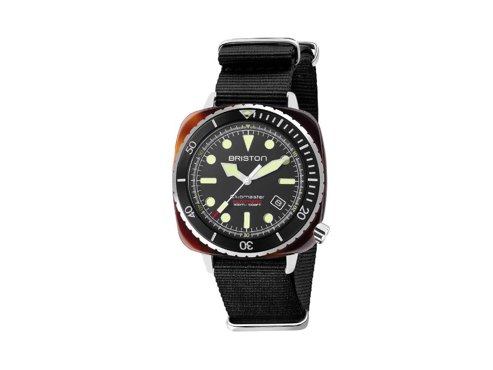 Reloj Automático Briston Clubmaster Diver, Negro, 44 mm, 21644.SA.T.1.NB