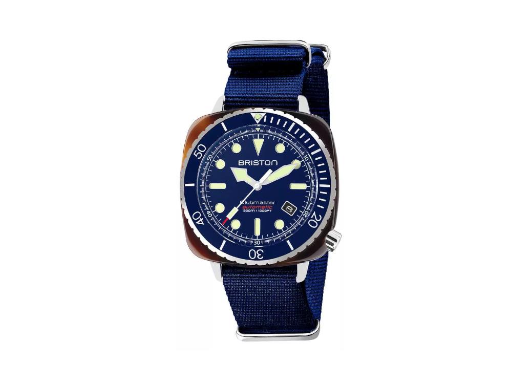 Reloj Automático Briston Clubmaster Diver, Azul, 44 mm, 21644.SA.T.15.NNB