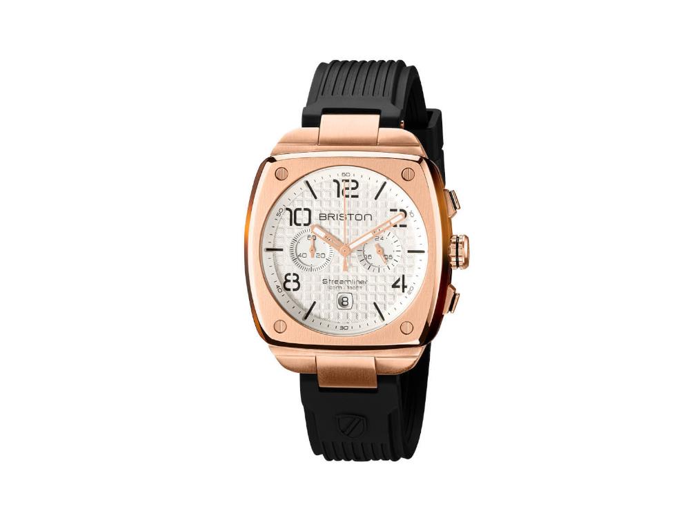Reloj de Cuarzo Briston Streamliner Urban, PVD, Blanco, 42 mm, 22142.SPRG.T.2.RB