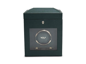 Rotor de relojes WOLF British Racing, 1 Reloj, Verde, Piel Vegana, 792141