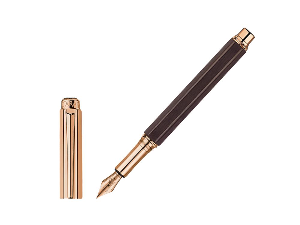 Estilográfica Caran d´Ache Varius Ebony, PVD Oro Rosa, Marrón, 4490.142