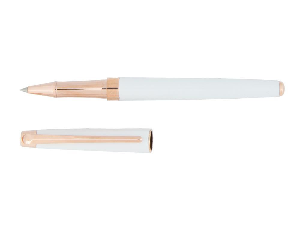 Roller Caran d´Ache Léman Slim White Rosegold, Laca, Blanco, 4771.001