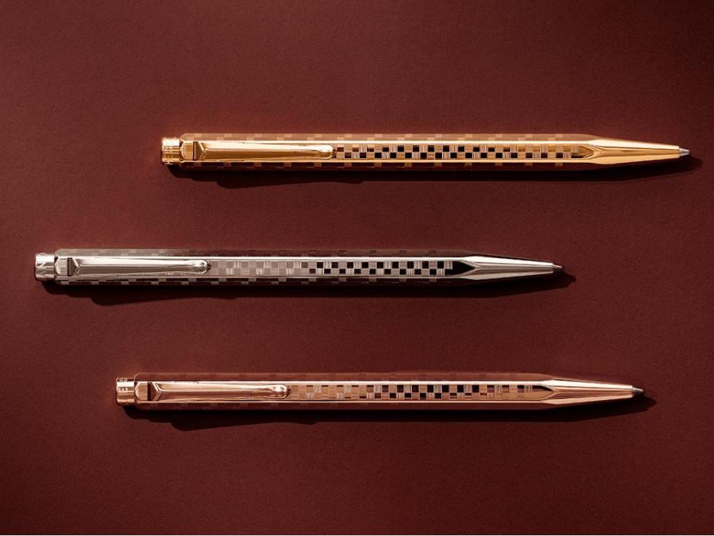 Bolígrafo Caran d'Ache Ecridor Damier, Latón, Oro Rosa, 898.567