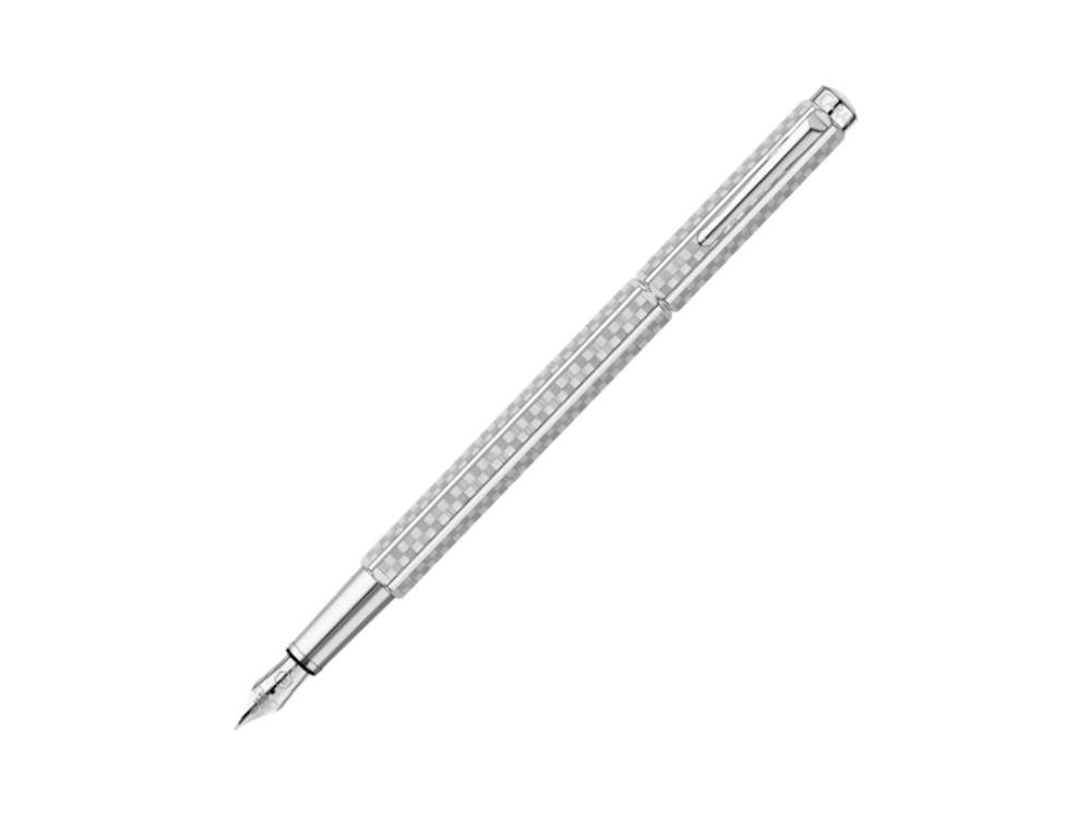Pluma Estilográfica Caran d'Ache Ecridor Damier, Plata, 958.566