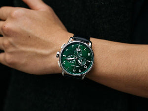 Reloj de Cuarzo Cornavin Big Date, Cronógrafo, 43 mm, Verde, CO.BD.05.L