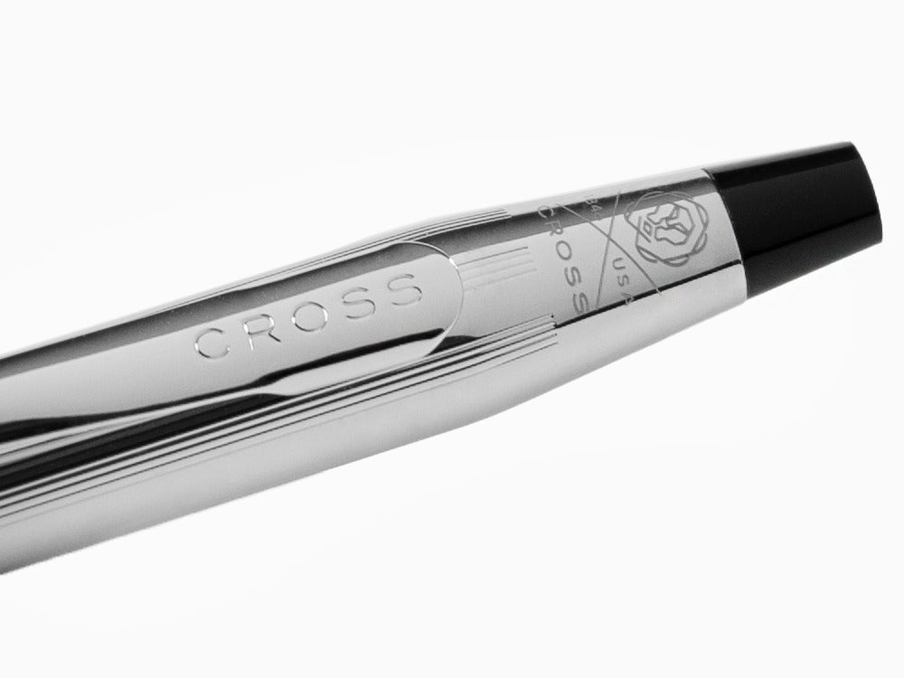 Bolígrafo Cross Classic Century, Cromo, Plata, Pulido, Acanalado, 3502