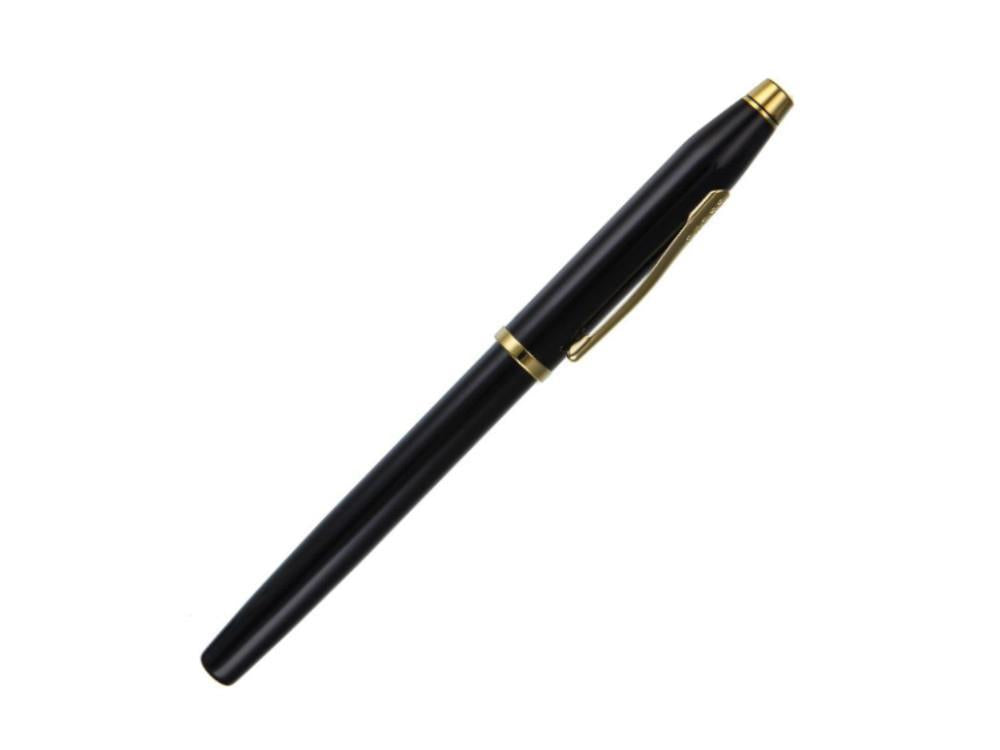 Pluma Estilográfica Cross Century II, Laca, Negro, Bañado en Oro 23K
