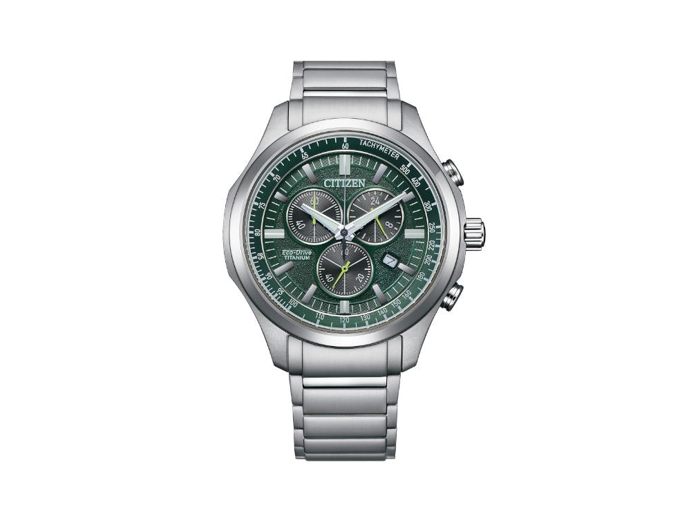 Reloj de Cuarzo Citizen Super Titanium, 43,5 mm, Verde, 10 atm, AT2530-85X