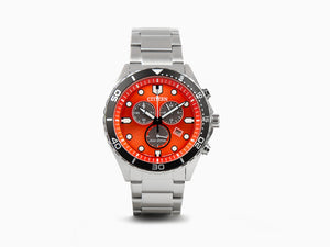 Reloj de Cuarzo Citizen OF Chrono Sporty Aqua, Naranja, 43 mm, AT2560-84X