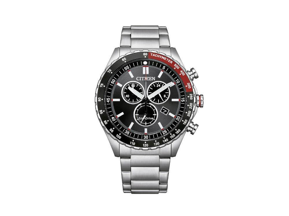 Reloj de Cuarzo Citizen OF Chrono Sporty, Negro, 43 mm, 10 atm, AT2566-88E