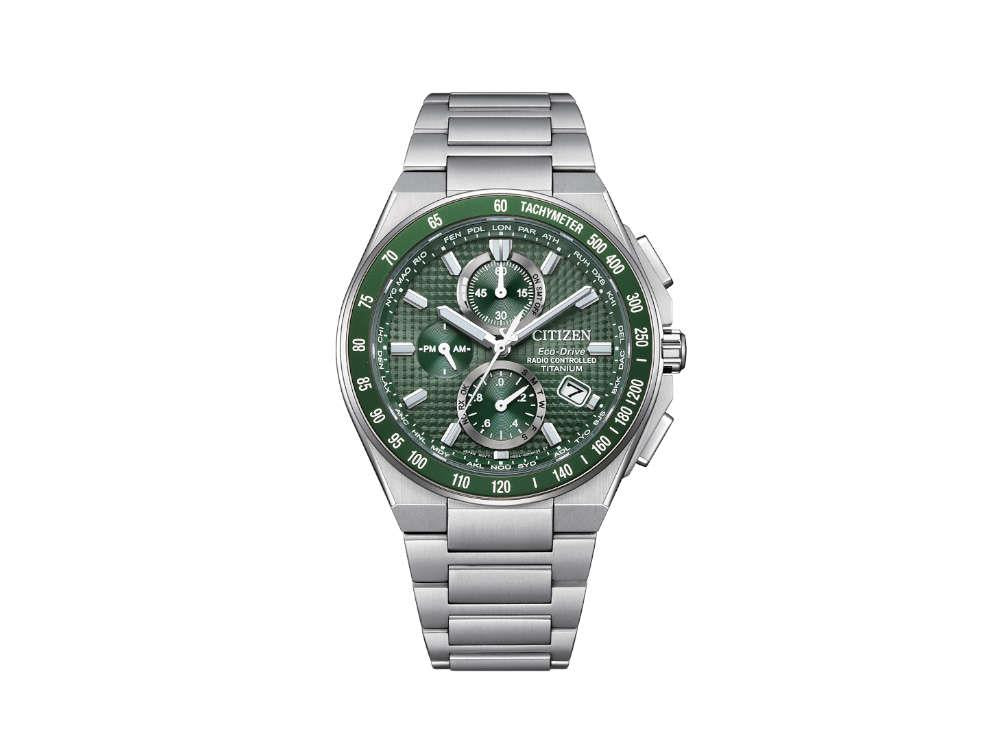Reloj de Cuarzo Citizen Radio Controlled, Eco Drive H804, Verde, AT8398-53X