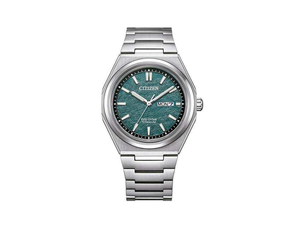 Reloj de Cuarzo Citizen Super Titanium, 39.5 mm, Verde, 10 atm, AW0130-85X