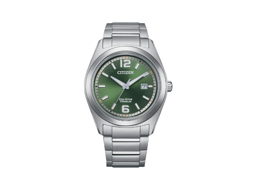 Reloj de Cuarzo Citizen Super Titanium, 41.5 mm, Verde, 5 atm, AW1641-81X