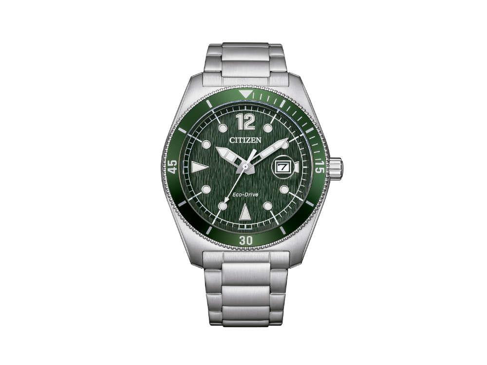 Reloj de Cuarzo Citizen OF Marine 188, Verde, 43 mm, 10 atm, AW1880-55X