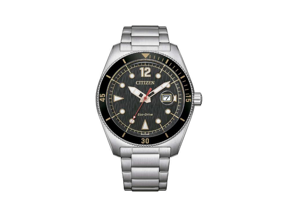 Reloj de Cuarzo Citizen OF Marine 188, Negro, 43 mm, 10 atm, AW1888-53E