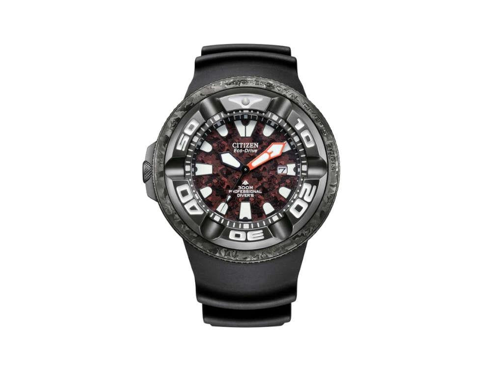 Reloj de Cuarzo Citizen Promaster Godzilla, B873, 48 mm, Rojo