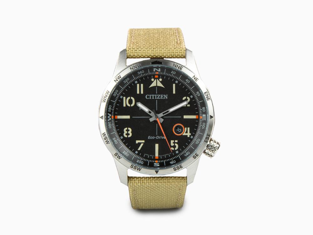 Reloj de Cuarzo Citizen OF, Negro, 43 mm, Nylon, 10 atm, BM7550-10E