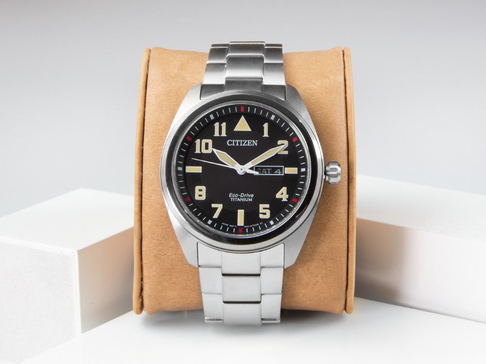 Reloj de Cuarzo Citizen Super Titanium, Eco Drive E101, 42 mm, Negro, BM8560-88E