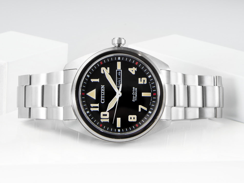 Reloj de Cuarzo Citizen Super Titanium, Eco Drive E101, 42 mm, Negro, BM8560-88E