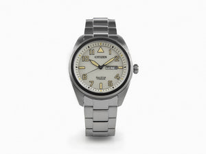 Reloj de Cuarzo Citizen Super Titanium, Eco Drive E101, 42 mm, Blanco BM8560-88X
