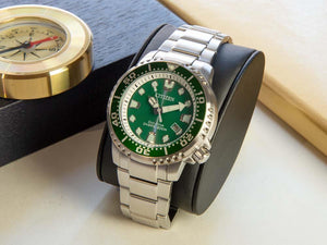 Reloj de Cuarzo Citizen Promaster, 44 mm, Verde, 20 atm, BN0158-85X