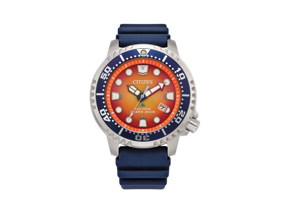 Reloj de Cuarzo Citizen Promaster, Eco Drive E168, 44 mm, Naranja, BN0169-03X