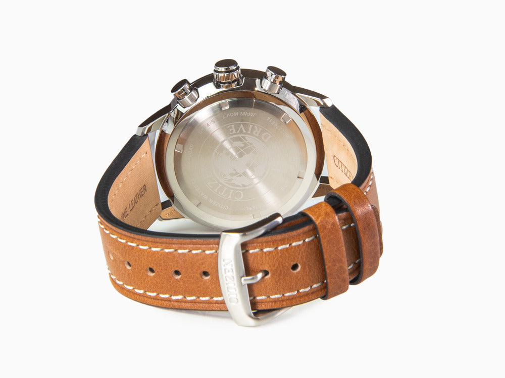 Reloj de Cuarzo Citizen OF Chrono, Verde, 44 mm, Correa de piel, CA4470-15X