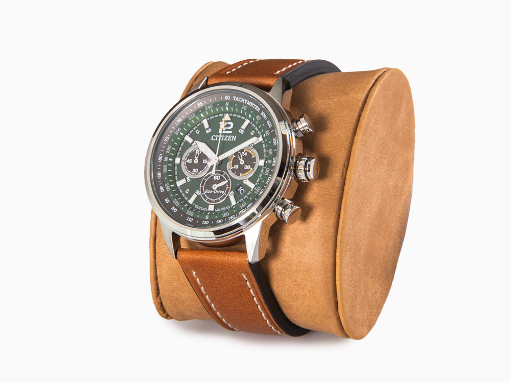 Reloj de Cuarzo Citizen OF Chrono, Verde, 44 mm, Correa de piel, CA4470-15X