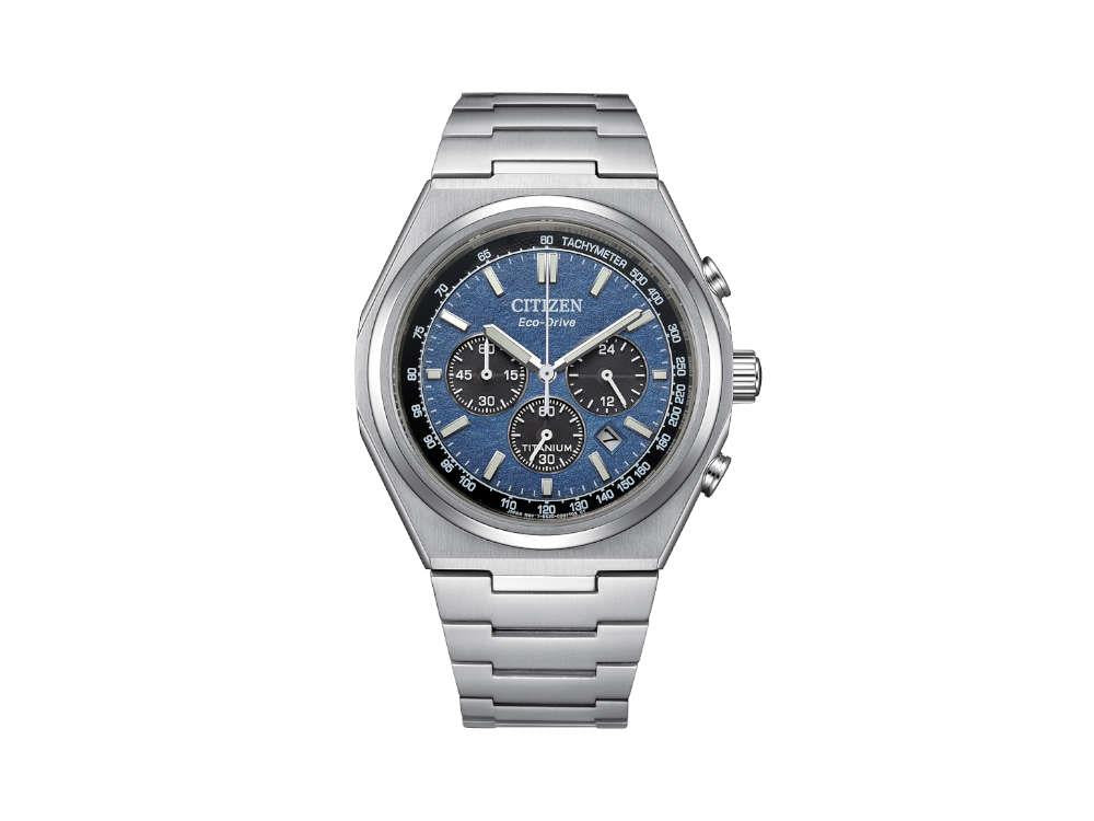 Reloj de Cuarzo Citizen Super Titanium Chrono, B620, 42.5 mm, Azul, CA4610-85L
